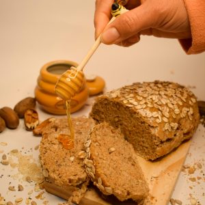 Moist bread with honey